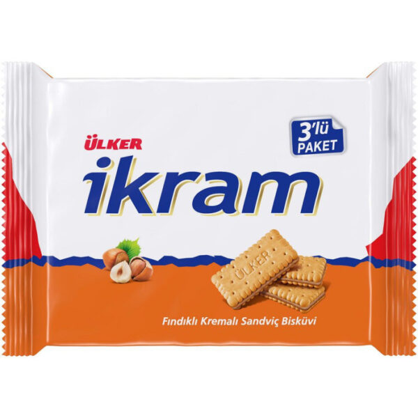 Ulker Ikram Sandwich Biscuits with Hazelnut Cream