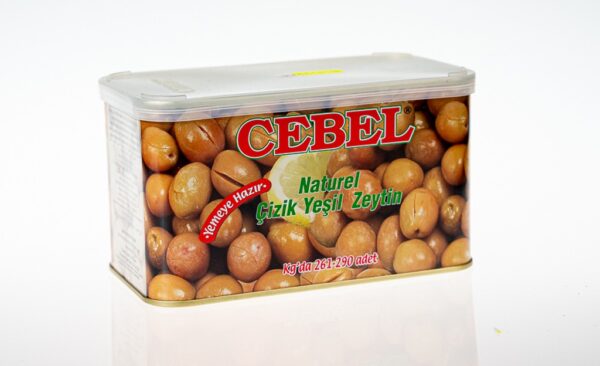 Cebel Naturel Çizik Yeşil Zeytin – Yemeye Hazır 700g