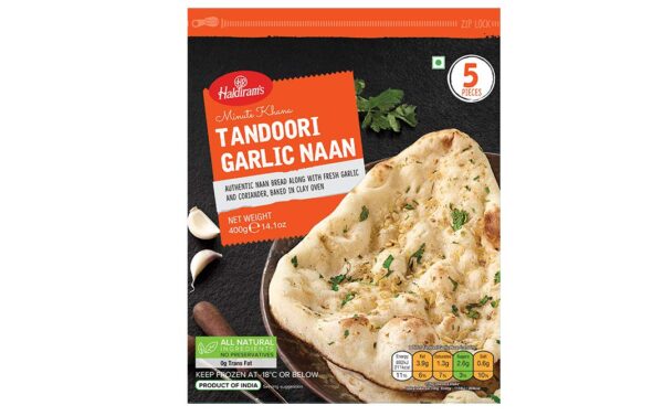 Haldiram's Ready to Eat - Fresh Tandoori Garlic Naan 400 G