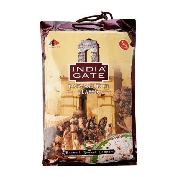 India Gate Basmati Rice Bag, Classic, 5kg