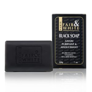Fair and White Original Cosmetics for Dark Skin Black Soap 200 g