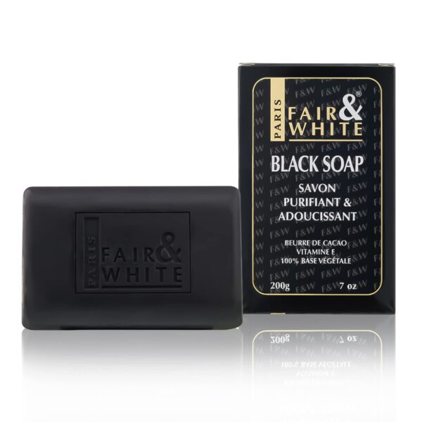 Fair and White Original Cosmetics for Dark Skin Black Soap 200 g
