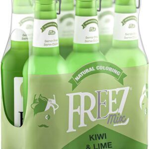 Freez Carbonated Soda Flavored Cold Drink Non Alcoholic Kiwi & Lime Mix 275 Ml Each, Pack Of 6, Green