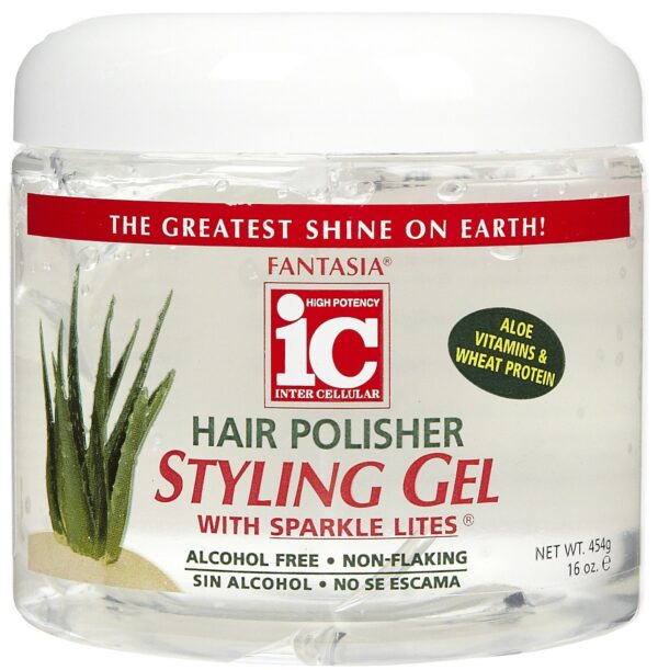 Fantasia IC Hair Polisher Styling Gel With Sparkle Lites 454g