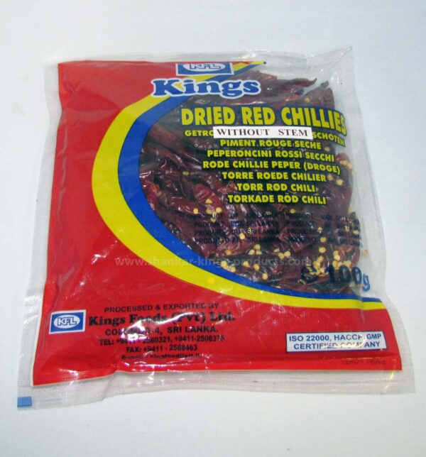 KINGS RED CHILLIES 100G