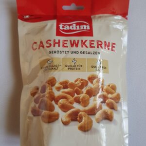 Tadim geröstete und gesalzene Cashewkerne – fried and salted cashew nuts 200g
