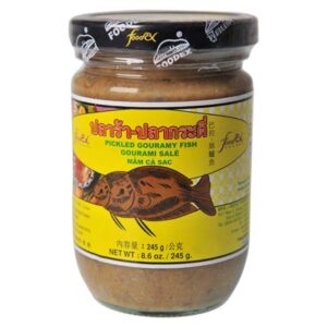 Foodex pickled gourami fish – salted gourami – eingemachter Schaufelfadenfisch – 245g