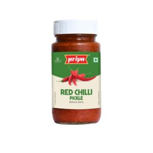 Priya Red Chilli Pickle Without Garlic, 300g