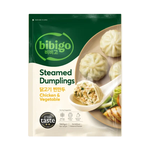 Bibigo Steamed Dumplings Chicken & Vegetable 560gm