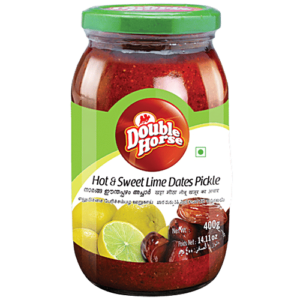 Double Horse Hot & Sweet Lime Dates Pickle, 400 g