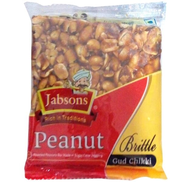Jabsons Brittle Gud Chikki - Peanut, 100g