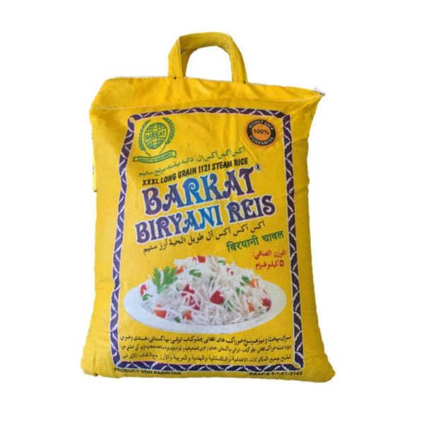 Barkat XXXL Basmati Steam Biryani Rice - Yellow 2kg