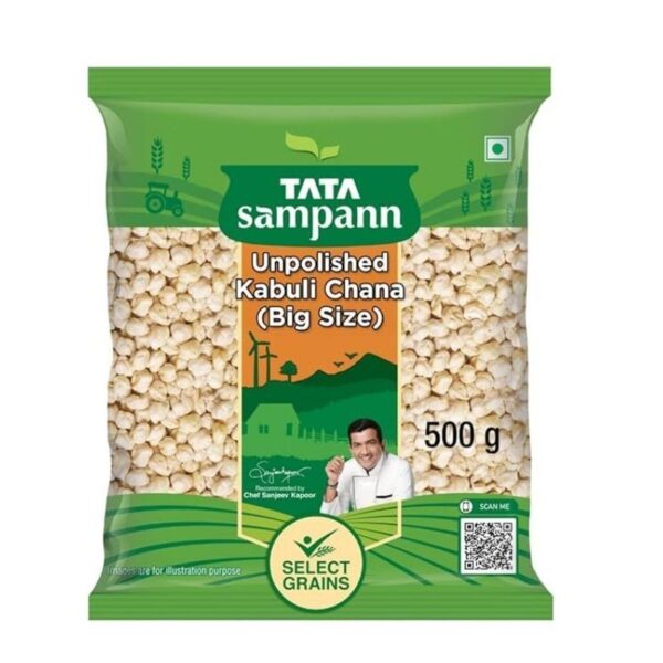 Tata Sampann Unpolished Kabuli Chana (Big Size), 500g
