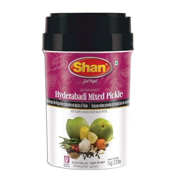 Shan Hyderabadi Mixed Pickle - 1 Kg (2.2 Lb)