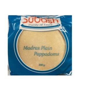 Subash Madras Plain Pappadoms 200g