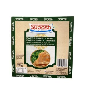 Subash Pappadoms Mint 200gm