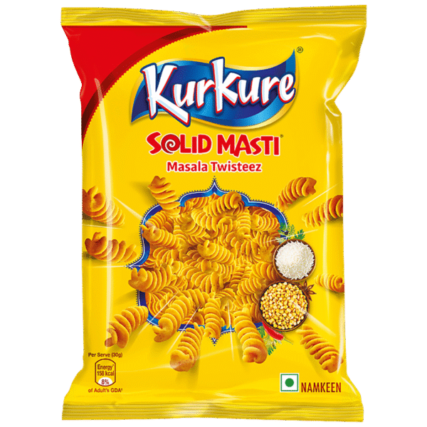 Kurkure Solid Masti Masala Twisteez Namkeen, 75g