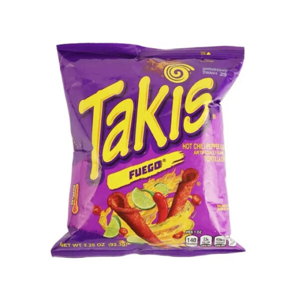 Takis Fuego Hot Chili Pepper & Lime Tortilla Chips 100g